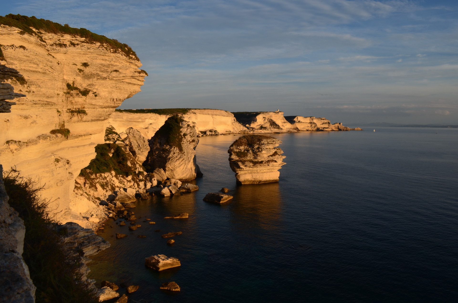 Bonifacio cliffs sailing regatta Sardinia and Corsica