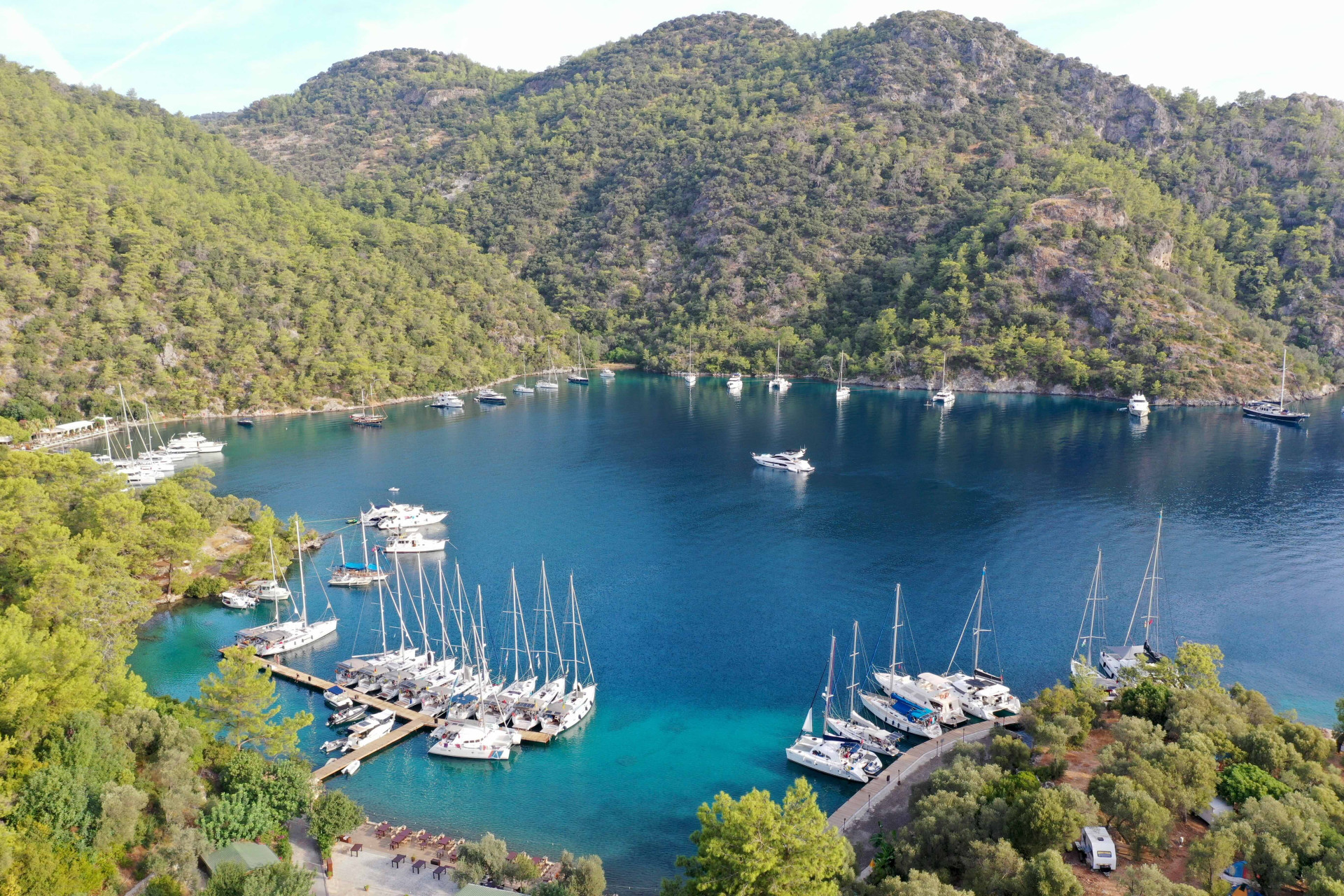 HPYF sailing regatta fleet in Gocek Bay